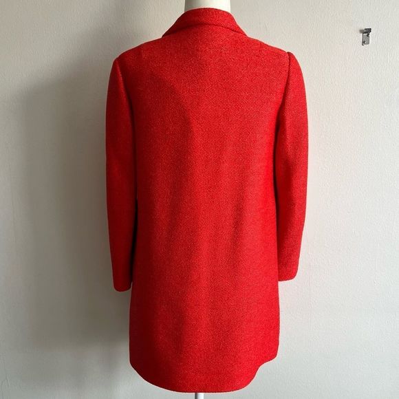 LIKE NEW Tory Burch Bright Orange 3/4 Coat - Picture 7 of 12